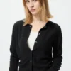 Cardigan corto da donna in cashmere in pantaloncini Cardigan corto da donna in cashmere in pantaloncini