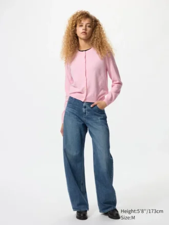 Cardigan corto da donna in cashmere in pantaloncini