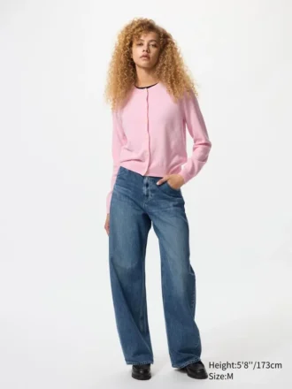 Cardigan corto da donna in cashmere in pantaloncini