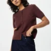 Cardigan da donna con bordi smerlati