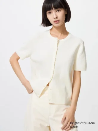 Cardigan da donna con bordi smerlati