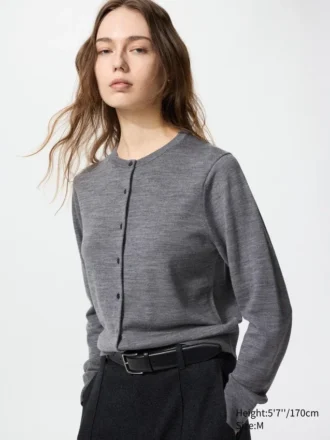 Cardigan da donna in lana merino