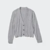 Cardigan da donna in maglia a coste lavabile Cardigan da donna in maglia a coste lavabile