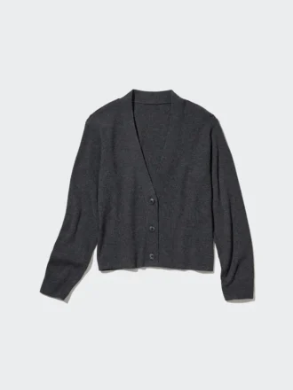 Cardigan da donna in maglia a coste lavabile