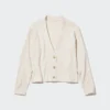 Cardigan da donna in maglia a coste lavabile Cardigan da donna in maglia a coste lavabile