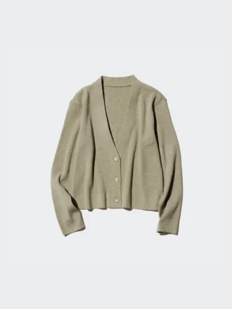 Cardigan da donna in maglia a coste lavabile