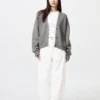 Cardigan da donna in morbido cotone con scollo a V Cardigan da donna in morbido cotone con scollo a V