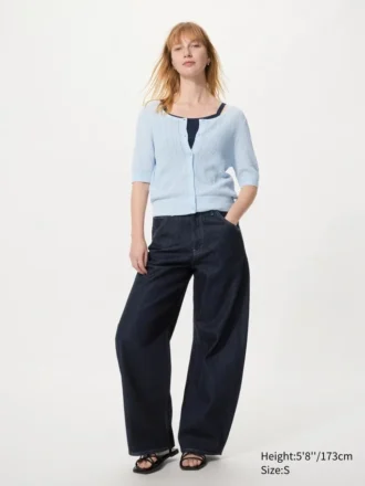 Cardigan da donna in pizzo trasparente | Maniche corte in pantaloncini Cardigan da donna in pizzo trasparente | Maniche corte in pantaloncini