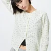 Cardigan da donna in punto traforato | Stampato Cardigan da donna in punto traforato | Stampato