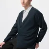 Cardigan da uomo in maglia con scollo a V