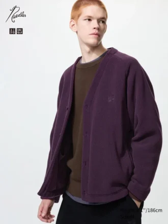 Cardigan in pile unisex