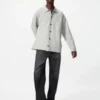 Cardigan unisex con collo a camicia e lavorazione a coste Milano
