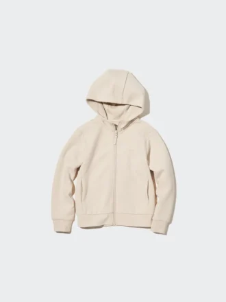 Felpa con cappuccio a maniche lunghe e zip integrale Kids Ultra Stretch Dry Sweat