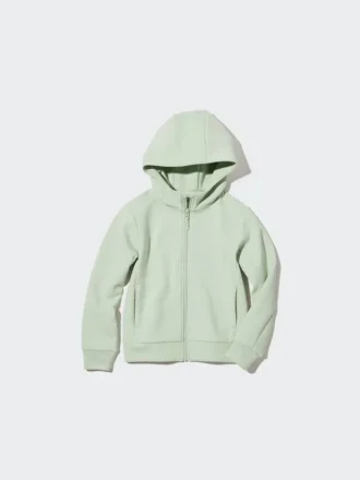 Felpa con cappuccio a maniche lunghe e zip integrale Kids Ultra Stretch Dry Sweat