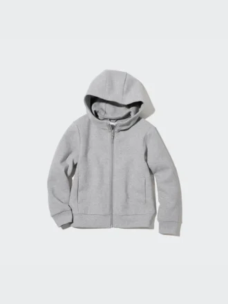 Felpa con cappuccio a maniche lunghe e zip integrale Kids Ultra Stretch Dry Sweat