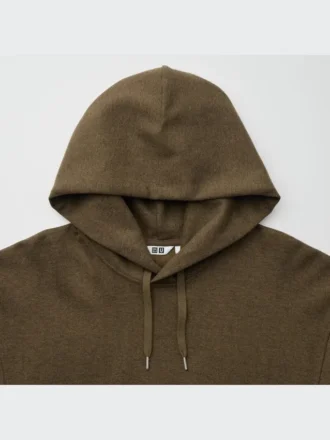 Felpa con cappuccio a maniche lunghe in jersey spazzolato da uomo