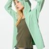 Felpa con cappuccio da donna Ultra Stretch AIRism con protezione UV e zip integrale