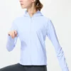Felpa con cappuccio da donna Ultra Stretch AIRism con protezione UV e zip integrale