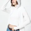 Felpa con cappuccio da donna Ultra Stretch AIRism con protezione UV e zip integrale