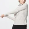 Felpa con cappuccio da donna Ultra Stretch AIRism con protezione UV e zip integrale