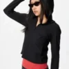 Felpa con cappuccio da donna Ultra Stretch AIRism con protezione UV e zip integrale