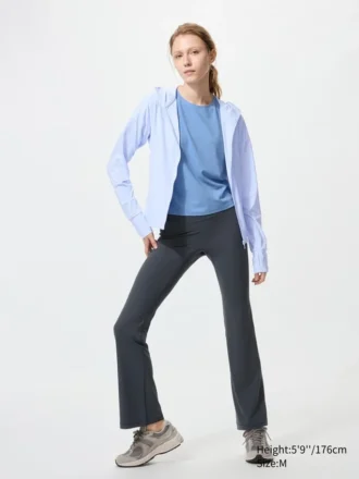 Felpa con cappuccio da donna Ultra Stretch AIRism con protezione UV e zip integrale