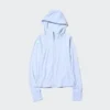 Felpa con cappuccio da donna Ultra Stretch AIRism con protezione UV e zip integrale