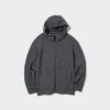 Felpa con cappuccio da uomo in tessuto Stretch Dry Sweat a maniche lunghe con zip integrale