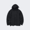 Felpa con cappuccio da uomo in tessuto Stretch Dry Sweat a maniche lunghe con zip integrale