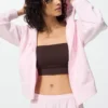 Felpa con cappuccio e zip integrale da donna Felpa con cappuccio e zip integrale da donna
