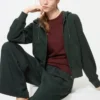 Felpa con cappuccio e zip integrale da donna