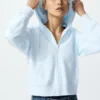 Felpa con cappuccio e zip integrale da donna