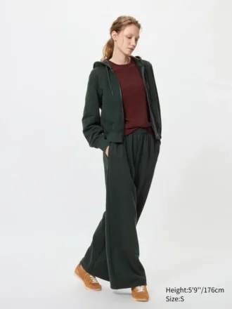 Felpa con cappuccio e zip integrale da donna