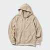 Felpa con cappuccio e zip integrale da donna (a righe) Felpa con cappuccio e zip integrale da donna (a righe)