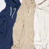 Felpa con cappuccio e zip integrale da donna (a righe)