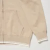 Felpa con cappuccio e zip integrale da donna (a righe)