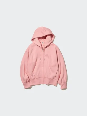 Felpa con cappuccio e zip integrale da donna HEATTECH con fodera in pile