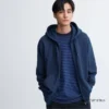 Felpa con cappuccio e zip integrale da uomo Felpa con cappuccio e zip integrale da uomo
