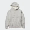 Felpa con cappuccio e zip integrale da uomo HEATTECH con fodera in pile