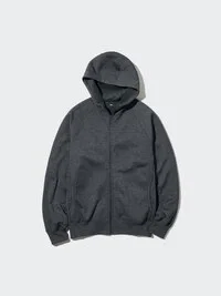 Felpa con cappuccio e zip integrale da uomo HEATTECH con fodera in pile