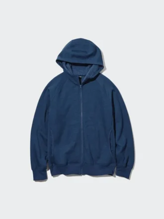 Felpa con cappuccio e zip integrale da uomo HEATTECH con fodera in pile
