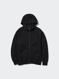 Felpa con cappuccio e zip integrale da uomo HEATTECH con fodera in pile