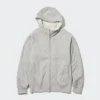 Felpa con cappuccio e zip integrale da uomo HEATTECH con fodera in pile