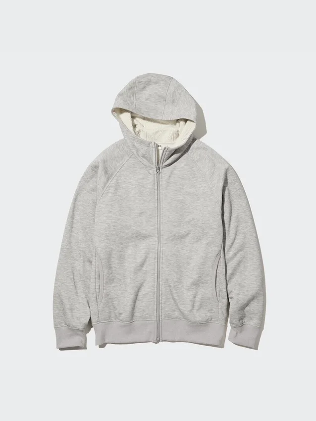 Felpa con cappuccio e zip integrale da uomo HEATTECH con fodera in pile Felpa con cappuccio e zip integrale da uomo HEATTECH con fodera in pile