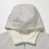 Felpa con cappuccio e zip integrale da uomo HEATTECH con fodera in pile