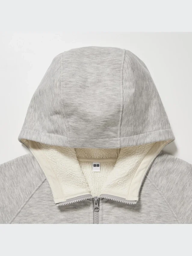 Felpa con cappuccio e zip integrale da uomo HEATTECH con fodera in pile Felpa con cappuccio e zip integrale da uomo HEATTECH con fodera in pile