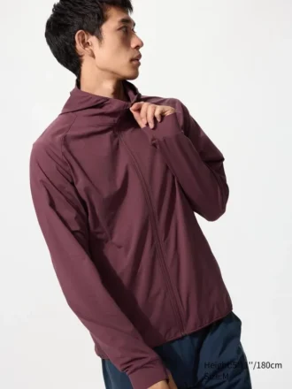 Felpa con cappuccio e zip integrale DRY-EX con protezione UV da uomo Felpa con cappuccio e zip integrale DRY-EX con protezione UV da uomo