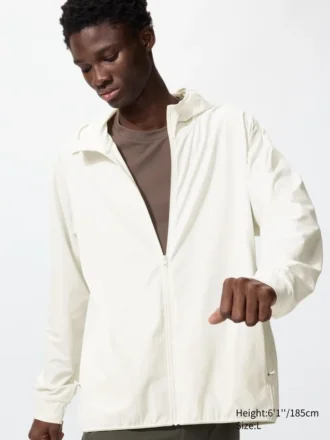 Felpa con cappuccio e zip integrale DRY-EX con protezione UV da uomo