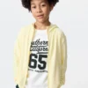 Felpa con cappuccio e zip integrale Kids AIRism con protezione UV Felpa con cappuccio e zip integrale Kids AIRism con protezione UV