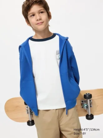 Felpa con cappuccio e zip integrale Kids Dry Sweat